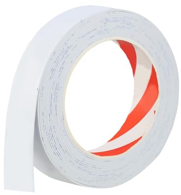 18mm X 5m White Melamine Edge Banding Self-Adhesive Furniture Edging Strip Without Ironing Pre-Glued Veneer Tape for Cabinet Repair DIY Furniture Restoration Wood Panels