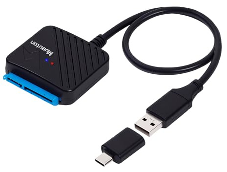 Mueuton USB-C/USB 3.0 to SATA Adapter to SATA HDD/SSD 2.5, Cavo SATA USB, Adattatore SATA USB