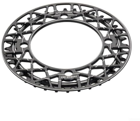 Honseadek Plateau de montagne en alliage d'aluminium pour vélo avec protection de chaîne pour 104BCD compatible avec 34T/36T/38T dents pointues irrégulières améliorées (SKU 36T)