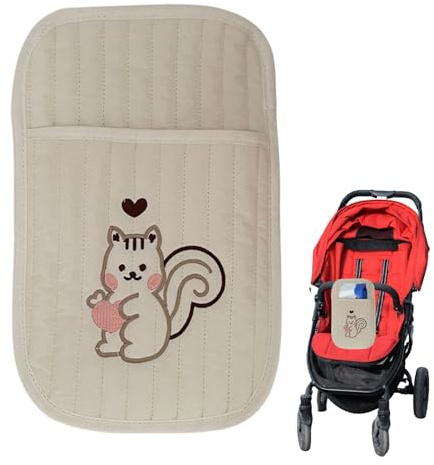 Organizador de cuna, organizador multifuncional para cuna, de almacenamiento de algodón para mesita de noche, de algodón para cochecito, bolsillo lateral para cuna, cochecito, pañales