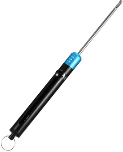 NUOBESTY Dégorgeur sans Endommager la Ligne Bleu en Alliage D'aluminium D'hameçon Outil de Pêche Facile à Utiliser Accessoire Indispensable Pêche en Mer