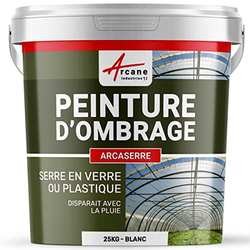Peinture d'Ombrage pour Serre Agricole - ARCASERRE 25 kg Blanc | Ombrage des Serres en Verre et Plastique, Opacifie les Vitrages, Bonne Opacité, Se Dilue à l'Eau - Arcane Industries