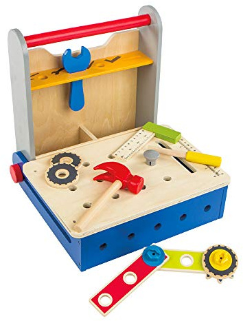 WOOMAX - Cassetta Attrezzi in Legno Pieghevole (ColorBaby 46216)