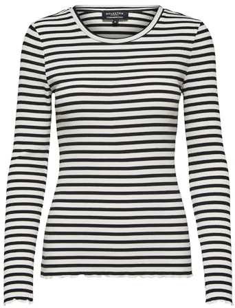 SELECTED FEMME Female Longsleeve Gestreiftes | Long-Sleeved T-shirt