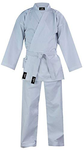ChoCho Track Karate Suit GI Adult Student Aikido Martial Arts Free Belt Kids 110cm to 200cm (3/160cm, White)