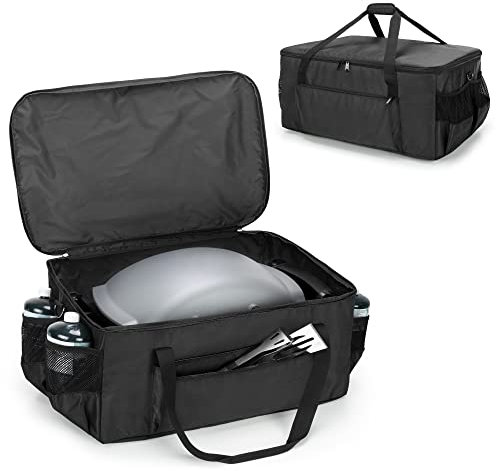 samdew Draussen Grill Abdeckung Kompatibel mit Weber Q1000 Q1200 Gas Grill, Tragbare Tisch Grill Abdeckhaube Kompatibel mit Weber Q1400 Elektro Grill, Nur Tasche