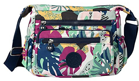 Milky Way Sac à bandoulière imperméable multi-poches pour femme