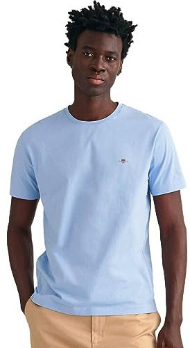 GANT Reg Shield Ss T-shirt för män, Capri blå, L