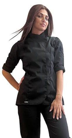 tessile astorino Giacca Cuoco Donna Personalizzata Casacca Chef da Cucina per Ristorante Pizzeria Hotel Pasticceria Divisa da Lavoro Personalizzabile Vari Colori
