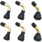 JEYORZY 6 Piezas Adaptador Válvula De Rueda, 90 Grados Extensiones De Válvulas, Valvula Rueda Coche, Latón Válvula De Neumático Sin Cámara Adecuado, Válvulas sin Cámara para Motocicletas
