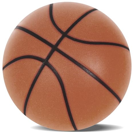 LuGirlre Silent Basketball 2025 Upgraded Version Dribbling Indoor Mute Ball,Improved Quiet Airless Foam Basketball High-Density, Lightweight Training Ball (Coffee)