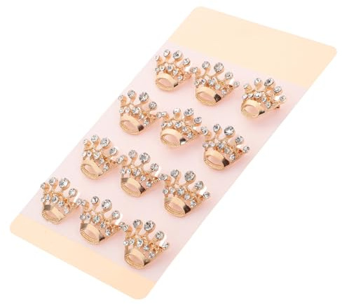 SOIMISS Tiara Krone Corsage Brosche Pin Gold 12 Stück Elegante Anstecknadel Für Hochzeit Party Festzug Damen Schmuck Accessoire