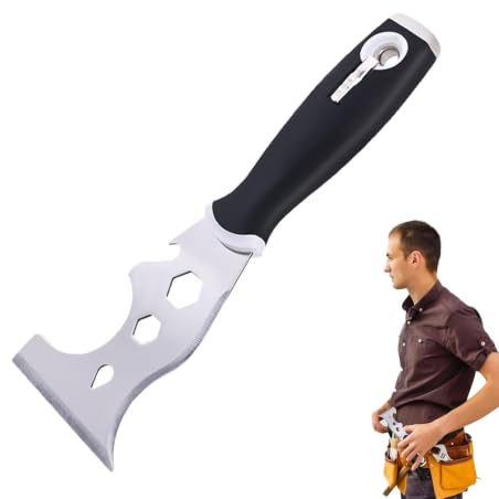 Raspador de pintura de metal - Raspador de pintura, Herramienta de | decapado | Espátula de acero inoxidable multiusos para pintura y papel tapiz, Diseño ergonómico, Rascador de masilla para ren