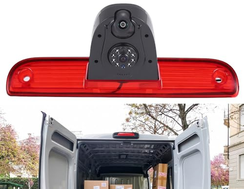 Doppellinsen-Rückfahrkamera mit 3. Bremsleuchte,Auto Rückfahrkamera mit Zwei Kameras für FIAT Ducato III 3 carado 250 X250 X251 290 290X/Fiat E-Ducato/Citroen Jumper/Peugeot Boxer/Opel Movano