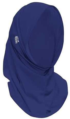 Yarra Sport Sport-Hijab, för kvinnor, för sport, för muslimska kvinnor, Marinblå, One Size