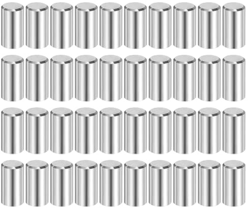 QUARKZMAN 40 Stück Zylinderstifte Rostfrei, 8 mm x 15 mm Spannstift Passstift, 316L Metallstifte Edelstahl, Dübelstifte Bolzen Metall für DIY, Möbel, Bastelprojekte