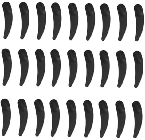 FOMIYES 100 pièces Spatules Cosmétiques Noires Cuillères Pratiques pour Crème Visage Soin Hydratant Application Propre et Hygiénique