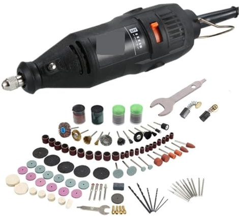 Elektrisk Borrslipmaskin Gravör Pennaslip Miniborrmaskin 130W 5 Roterande Verktyg Med Variabel Hastighet Slipmaskintillbehör Enkel att använda(Set C)