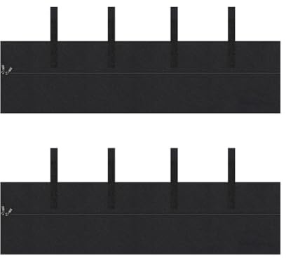FACAIIO Housse de guidon de vélo 35,8 x 9 pouces en tissu Oxford 210D imperméable avec revêtement PU, bande élastique et fermeture éclair, noir
