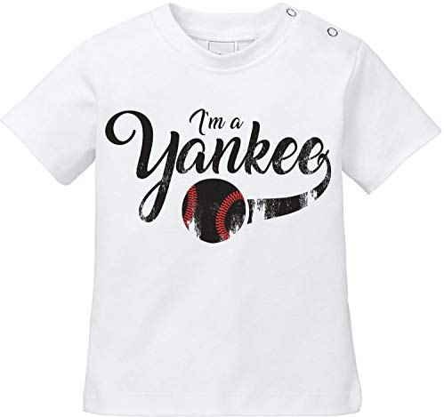 EZYshirt® I`am a Yankee Baseball Shirt T-Shirt Baby Bio Baumwolle
