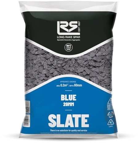 Blue Slate | Welsh | 20mm | 20kgs | Long Rake Spar | Decorative Aggregates