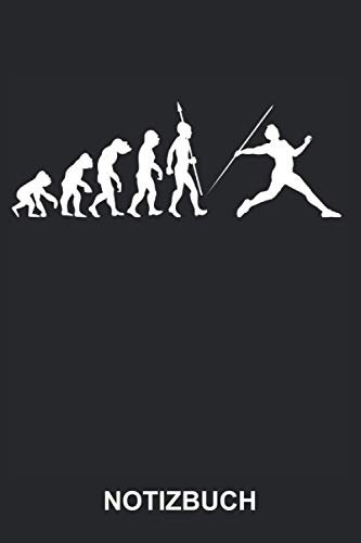 Notizbuch: Speerwerfen Speerwurf Speerwerfer Speer Werfen Leichtathletik Leichtathlet Sport Evolution | Lustiges Niedliches Tagebuch, Notizheft, ... mit Linien | 120 Seiten liniert | Softcover