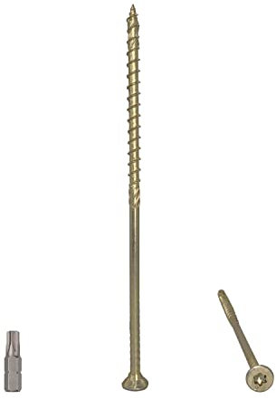 (30 Stück) Universal gelb verzinkter Stahl 6,0 x 160 mm Holzschrauben Torxkopf Senkkopf Spanplattenschrauben (30, 6,0 x 160 mm)