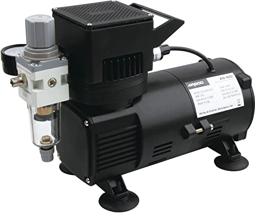 Airgoo Luxus Airbrush Kompressor AG-420 mit Supermacht Lüfter für Airbrush-Spritzen