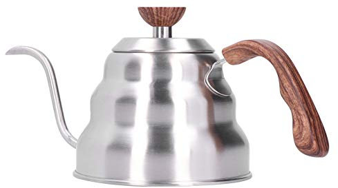 Bollitore da caffè con Beccuccio Lungo, Bollitore Elettrico a Collo di Cigno in Acciaio Inossidabile da 1 Litro Versare Sopra il caffè Teiera Caffettiera Domestica Caffettiera