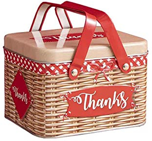 DOTBUY-SHOP Scatola Latta Contenitore Biscotti Scatola di Latta Scatola Metallo con Coperchio Scatola Vuota per Conservare tè, Frutta Secca, Biscotti, Caramelle (2 Pezzi,Rosso)
