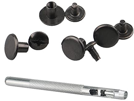 McFanBe bältesspänne 28 mm till 38 mm Single Prong Square bältesspännen för kvinnor män ersättning läderbälte, skruv till rem, 40mm