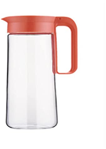 Bollitore Freddo Glass homehold Glass Cold Kettle Teapot Succo di raffreddamento Bolliero di grande capacità di vetro 1300 ml (Colore : Orange, Size : 14.5x24x10cm)