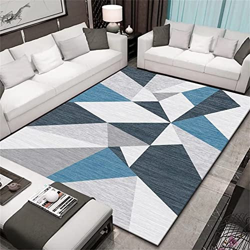 Kunsen Teppich kinderzimmer waschbarer Teppich Wohnzimmer Moderne grau-Blaue Wohnzimmer wasch Bare Teppiche Küchen teppiche rutsch fest küchenteppiche 80X120CM