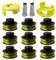 RAC118 Bobine de fil de rechange pour débroussailleuse Ryobi RLT3525S, bobine double auto-alimentation pour Ryobi RAC118 RLT3525S 1,2 mm de diamètre 8,4 m de long (9 bobines + 2 bouchons + 2 ressorts)
