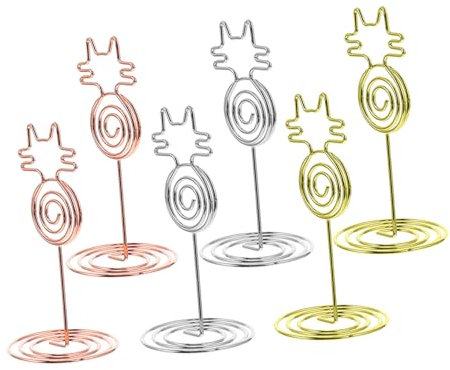 TOPBATHY 24stücke Katzenform Tischkartenhalter Wiederverwendbare Kartenclips Für Menüs Notizen Tischfotos Und Namensschilder Für Partys Hochzeiten Und Restaurants