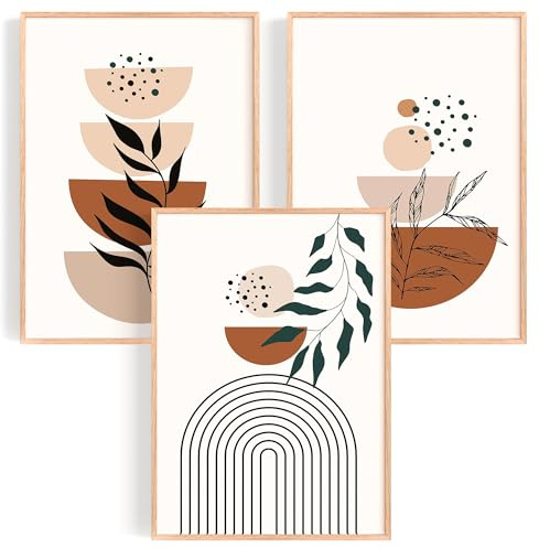 OHBIMA® Set Di Poster Da Parete quadri moderni soggiorno decorazioni camera da letto quadro astratto moderno stampe moderne wall art elegante arte astratta contemporanea (Senza Cornice – 30x40cm)