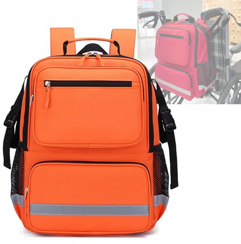 Multifunktions - Rollstuhltasche-Universalrucksack-Große Kapazität Rollstuhlzubehör/Rollstuhltasche Hinten,Rollstuhl Tasche mit Reflektierendem Streifen für Medikamentenlagerung-Nur Tasche(B)