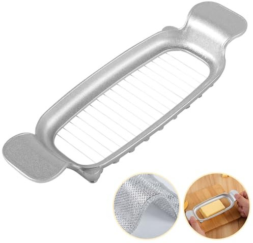 WYCWYQDR Affetta Formaggi, Taglia Formaggio A Filo,Impugnatura Ergonomica Per Affettare Il Formaggio A Cubetti, L'Affettatrice Per Burro Affetta Uniformemente In Pezzi Da 1/4 Di Pollice.