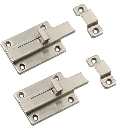 2stk Schiebeschloss Schieberiegel, 2 zoll Mini Bolzenriegel Riegelschloss Türriegel für Garten Badezimmer Türen und Fenster, Türschloss Riegel