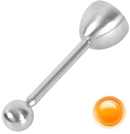 Abridor de Huevos,Boiled Egg Peeler,Egg Breaker,Cortador de Cáscara Acero Inoxidable,Separador de Cáscara,Topper de Huevo,Accesorios de Cocina para Abrir Huevos Fácil y Rápidamente para Hervidos Duros