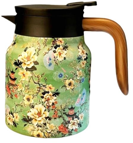 Tea Pot, Infuser Teapot, Thermal Pitcher, Insulated Beverage Server Carafe, Hot Tea Coffee Dispenser, Stainless Thermal Coffee Pot, Tea Infuser Insulated Carafe, Coffee Carafe for Beverages, 11x16.5cm