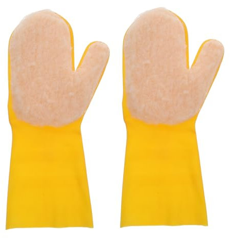 Toddmomy 2pcs Pool Gloves Aquarium Cleaning Gloves Latex Mitt for Swimming Pools Hot Tubs and Spa Use Cleaning Supplies for Manual Wash