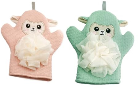 FRCOLOR 2pièces de Bain pour Garçon Fille à Motifs de Dessins Animés de Douche et Accessoires de Bain Double Usage pour Garçon Fille