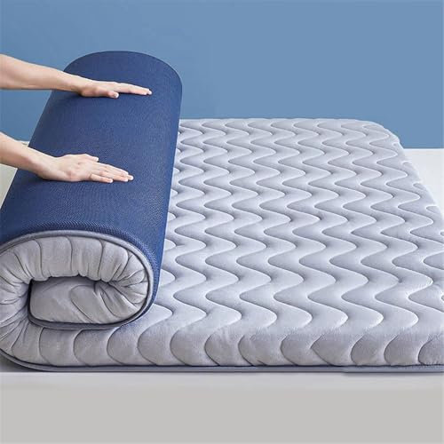 ZSMFCD Latexmatratzen, Dicke Japanische Futon-Matratze, 9cm (3,54 Zoll), Weiche Tatami-Matte Für Zuhause, Schlafzimmer, Studentenwohnheim, Schwammbettmatte (Gray-B,150 * 200CM)