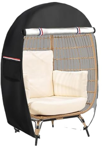 Wezalget Hängesessel Abdeckung, Hängestuhl Swing Egg Chair Cover, Wasserdicht Winddicht UV-Beständig Reißfest Oxford Hängekorb Schwingsessel Abdeckhauben