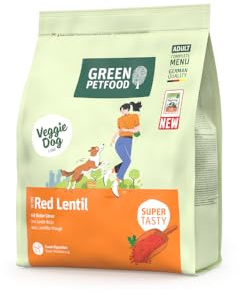 Green Petfood VeggieDog mit roter Linse (5X 900g) | Hundefutter trocken