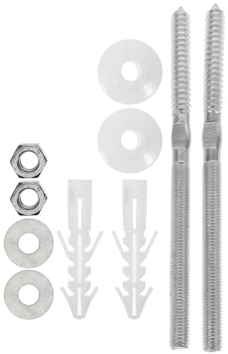 Sewroro Extended Basin Fixing Screws 10x180mm Universal Wash Basin Bolts Kit Seal Ring for Bathroom Sink Installation and Replacement