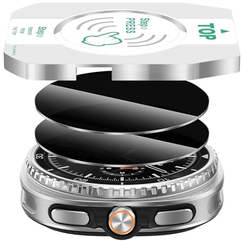 Diruite 2 stycken Lens Cover för Samsung Galaxy Watch 8 Classic 46mm | 9H Skyddsfilm Av HäRdat Glas,Klar Och Transparent,ReptåLig,KäNslig Pekrespons,Transparens(Siktsskydd),Classic 46mm