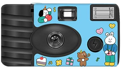 Classica macchina fotografica usa e getta con obiettivo fisso di messa a fuoco 27 pellicola istantanea per avventura casual principiante amichevole punto e fotocamera a pellicola vintage