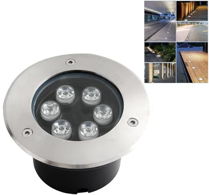 IP66 Waterproof LED In-Ground Lights - Round Recessed Underground Spotlight for Garden, Walkway, Driveway, Deck & Patio - AC85-265V Landscape Lighting Solution